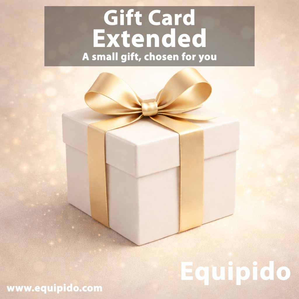 Gift card featuring a white gift box with a gold ribbon