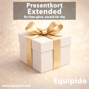 Presentkort med vit presentask och guldfärgat band