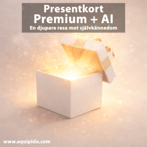 Premium + AI-presentkort som representerar djupare självinsikt