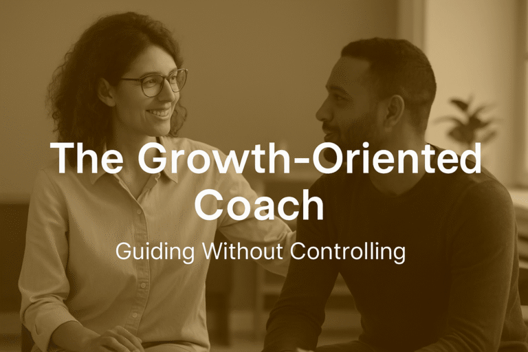 Coach and client in a supportive conversation indoors