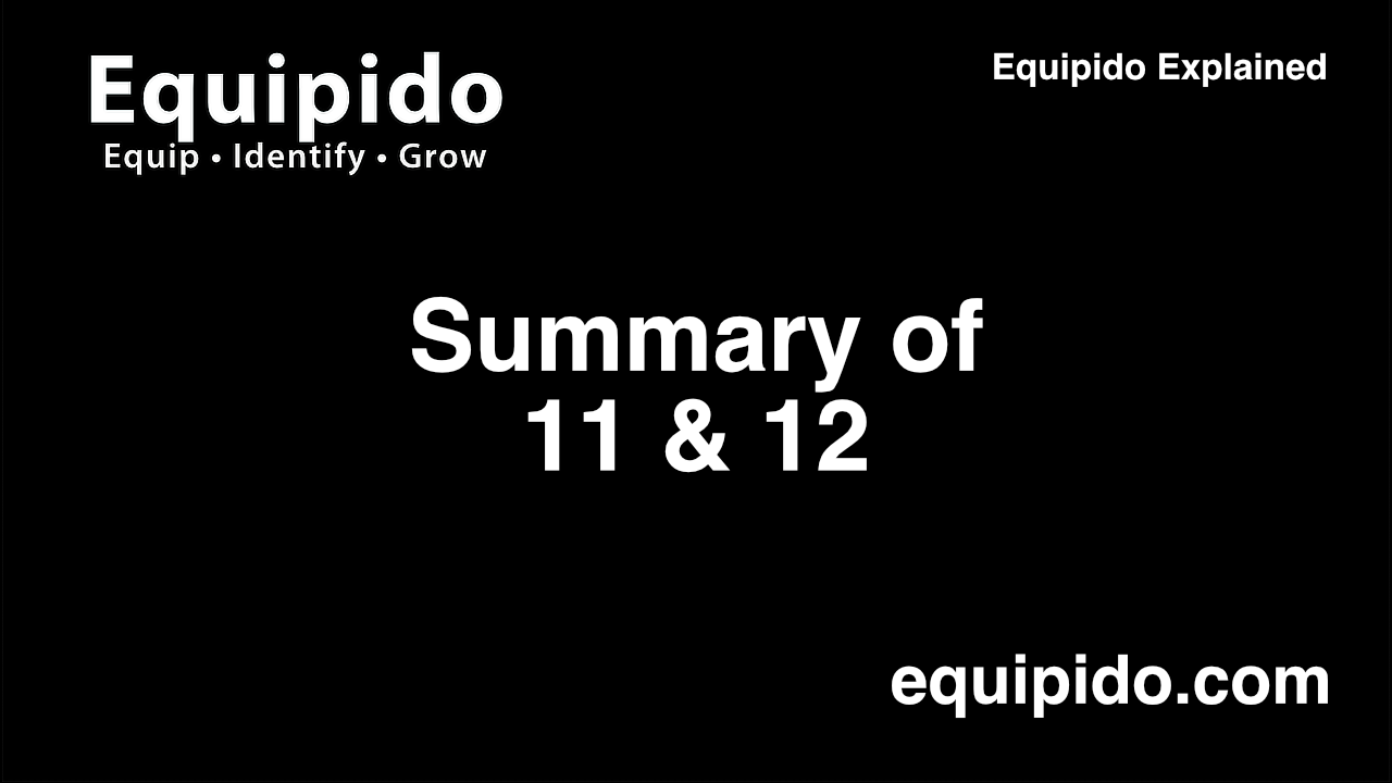Equipido Explained – Summary of videos 11 and 12